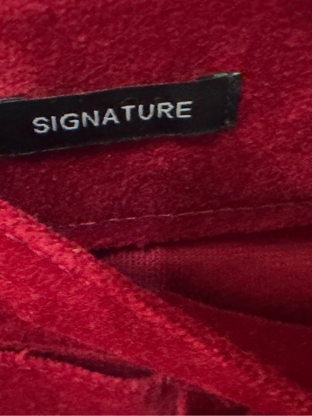 Talbots | NWT 98% Cotton Signature Wine Red Velour Straight Leg Pants (sz 6) - Picture 11 of 14